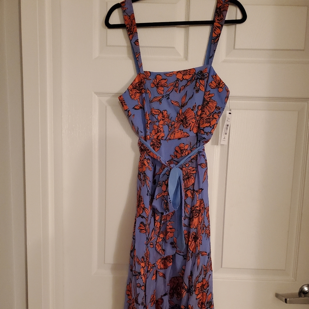 Alice & Olivia Sample Dress Blue Orange Floral, size 0/2